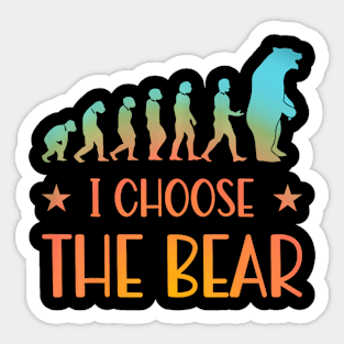 The Bear In Woods 2024 I Pick The Bear Women Sticker